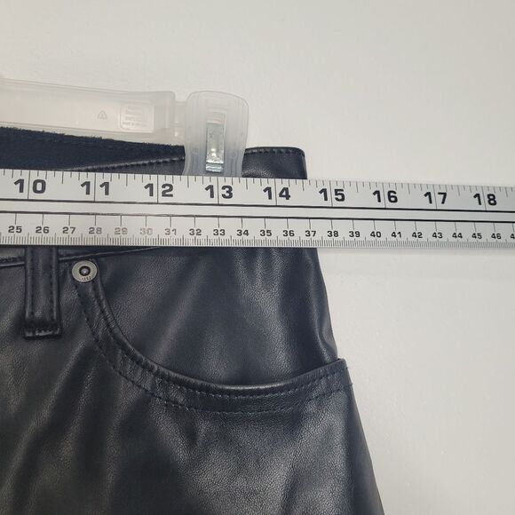GAP High Rise Vegan Leather Vintage Slim Pants edgy chic ankle size 6 - Picture 7 of 9
